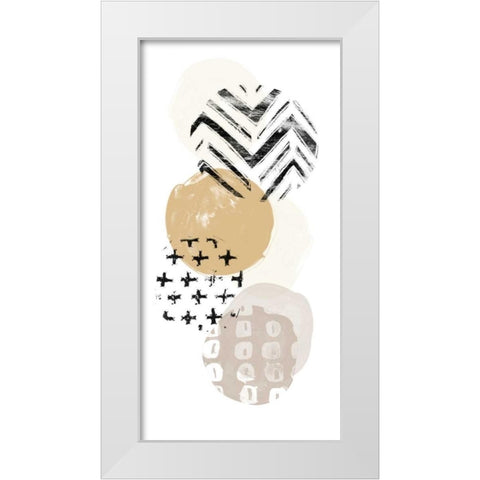 Circular Synergy I White Modern Wood Framed Art Print by Vess, June Erica