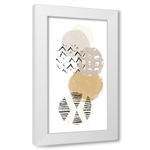 Circular Synergy II White Modern Wood Framed Art Print by Vess, June Erica