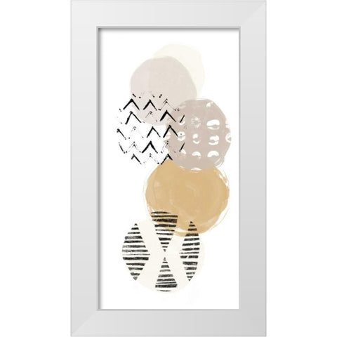 Circular Synergy II White Modern Wood Framed Art Print by Vess, June Erica