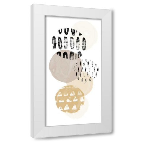 Circular Synergy III White Modern Wood Framed Art Print by Vess, June Erica