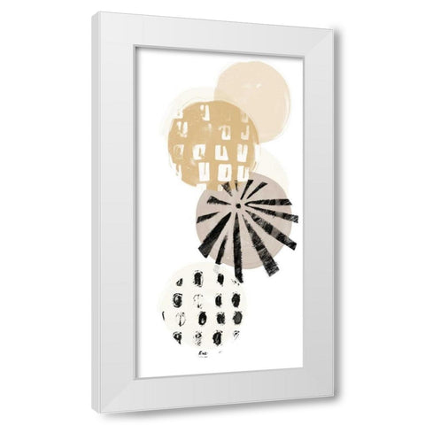 Circular Synergy IV White Modern Wood Framed Art Print by Vess, June Erica
