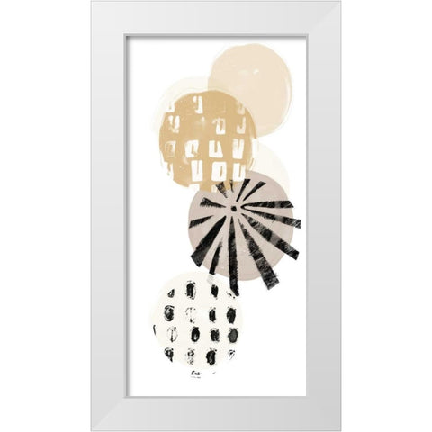 Circular Synergy IV White Modern Wood Framed Art Print by Vess, June Erica