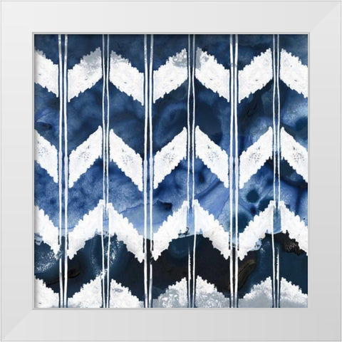 Indigo Impression I White Modern Wood Framed Art Print by Vess, June Erica