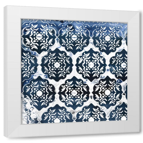 Indigo Impression II White Modern Wood Framed Art Print by Vess, June Erica