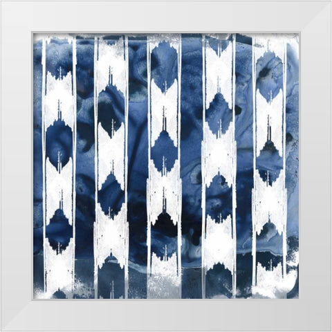 Indigo Impression V White Modern Wood Framed Art Print by Vess, June Erica