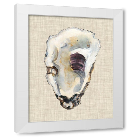 Oyster Shell Study III White Modern Wood Framed Art Print by Willett, Michael