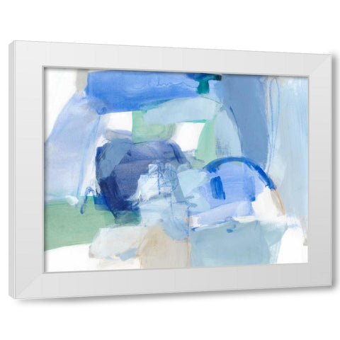 Blue Formation II White Modern Wood Framed Art Print by Long, Christina