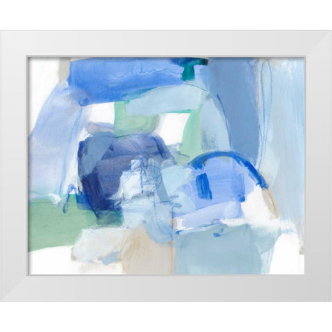 Blue Formation II White Modern Wood Framed Art Print by Long, Christina