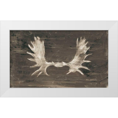 Rustic Moose Mount I White Modern Wood Framed Art Print by Harper, Ethan