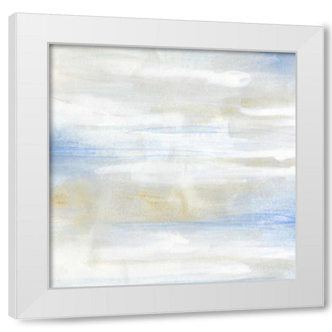 Shore Horizon I White Modern Wood Framed Art Print by Vess, June Erica