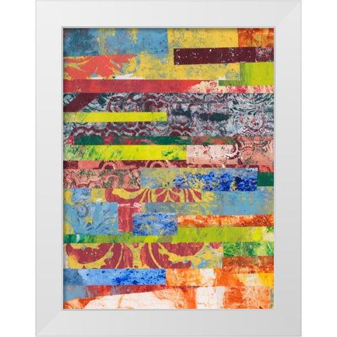 Monoprint Collage I White Modern Wood Framed Art Print by Moore, Regina