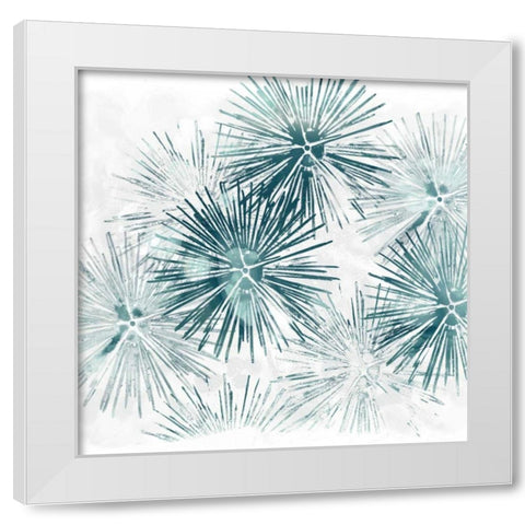 Sealife Batik VI White Modern Wood Framed Art Print by Vess, June Erica