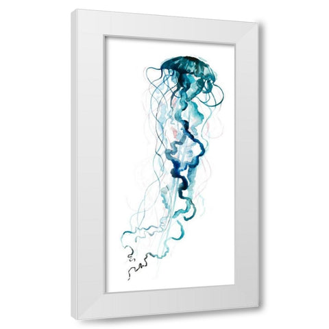 Electric Tangle I White Modern Wood Framed Art Print by Popp, Grace