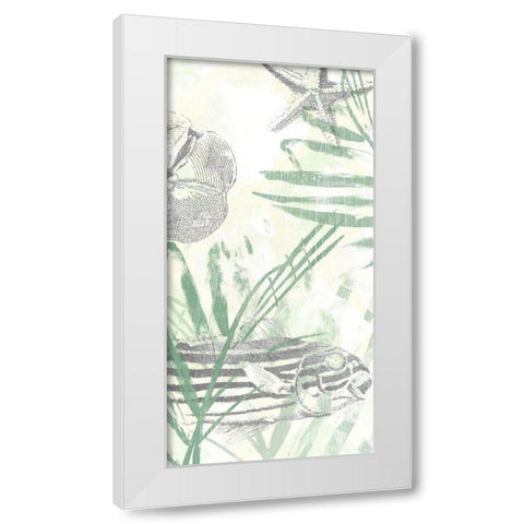 Sand and Surf I White Modern Wood Framed Art Print by Vess, June Erica