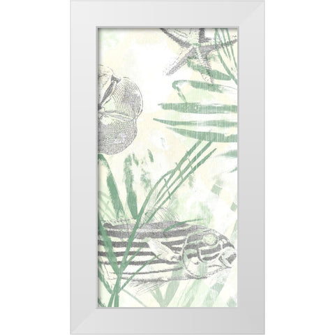 Sand and Surf I White Modern Wood Framed Art Print by Vess, June Erica