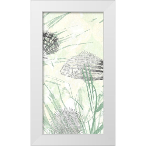 Sand and Surf II White Modern Wood Framed Art Print by Vess, June Erica