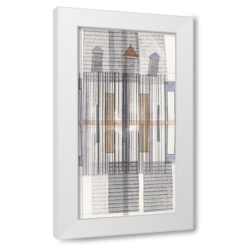 Pinnacle III White Modern Wood Framed Art Print by Galapon, Nikki