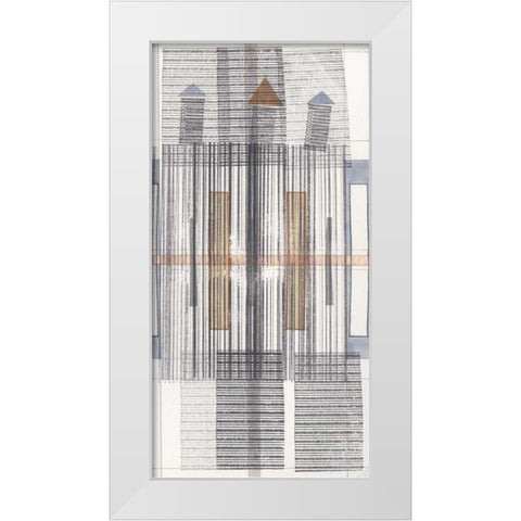 Pinnacle III White Modern Wood Framed Art Print by Galapon, Nikki