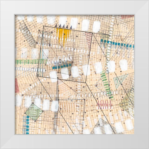 Grid Lines I White Modern Wood Framed Art Print by Galapon, Nikki