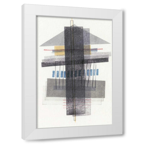 Compass Point III White Modern Wood Framed Art Print by Galapon, Nikki