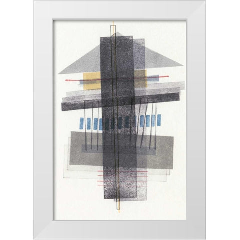 Compass Point III White Modern Wood Framed Art Print by Galapon, Nikki