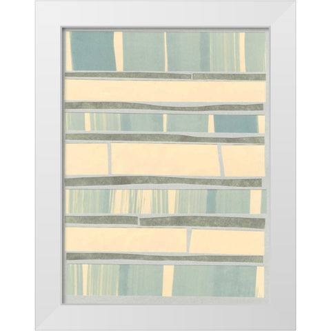 Ocean Inlay II White Modern Wood Framed Art Print by Stramel, Renee W.