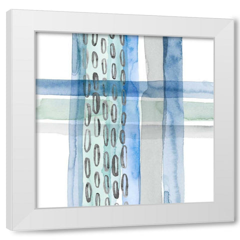 Cross Stitch IV White Modern Wood Framed Art Print by Popp, Grace