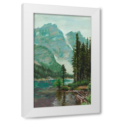 Mountainscape III White Modern Wood Framed Art Print by Wang, Melissa