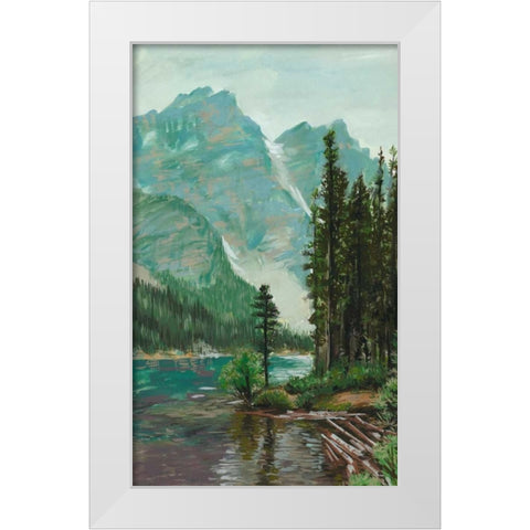 Mountainscape III White Modern Wood Framed Art Print by Wang, Melissa