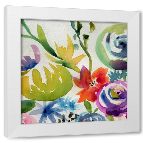 Summer Spectrum II White Modern Wood Framed Art Print by Zarris, Chariklia