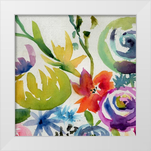 Summer Spectrum II White Modern Wood Framed Art Print by Zarris, Chariklia