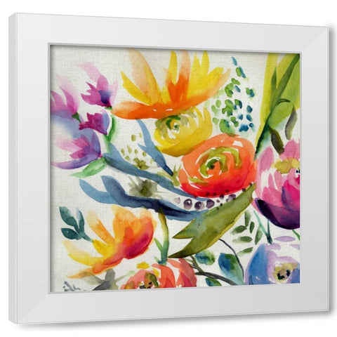 Summer Spectrum IV White Modern Wood Framed Art Print by Zarris, Chariklia