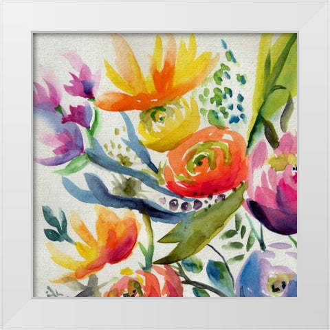 Summer Spectrum IV White Modern Wood Framed Art Print by Zarris, Chariklia