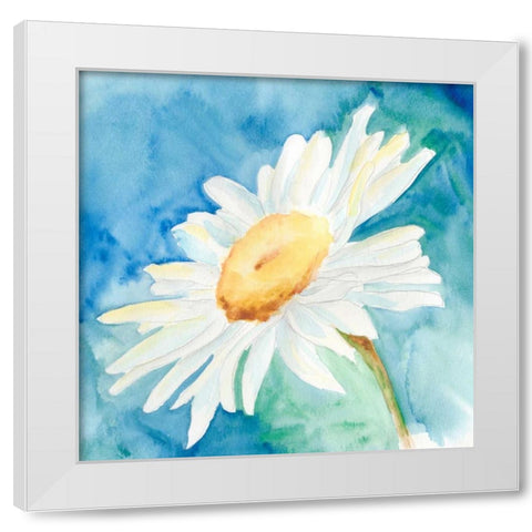 Daisy Sunshine I White Modern Wood Framed Art Print by Moore, Regina