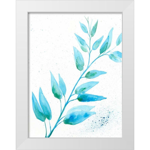 Leaf Sunshine I White Modern Wood Framed Art Print by Moore, Regina