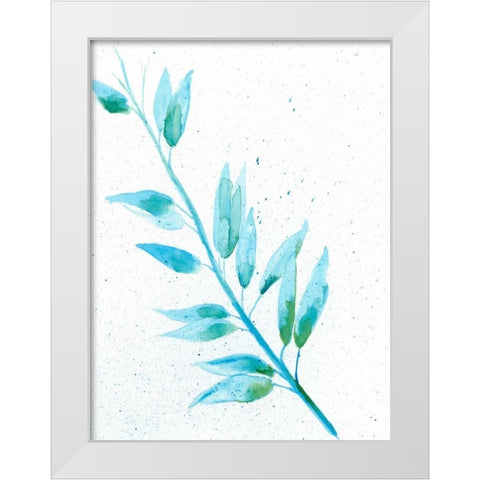 Leaf Sunshine II White Modern Wood Framed Art Print by Moore, Regina