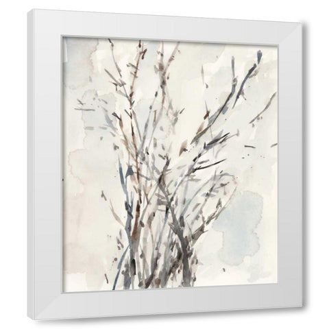 Watercolor Branches I White Modern Wood Framed Art Print by Dixon, Samuel