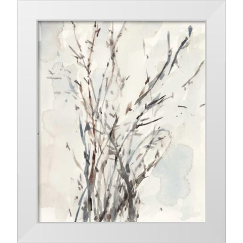 Watercolor Branches I White Modern Wood Framed Art Print by Dixon, Samuel