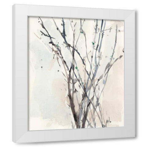 Watercolor Branches II White Modern Wood Framed Art Print by Dixon, Samuel