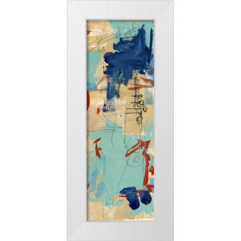 Composition 4a White Modern Wood Framed Art Print by Wang, Melissa