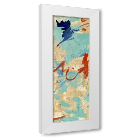 Composition 4b White Modern Wood Framed Art Print by Wang, Melissa