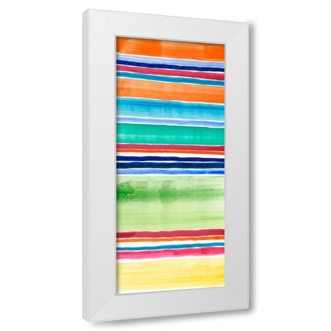 Cabana Panel III White Modern Wood Framed Art Print by Moore, Regina