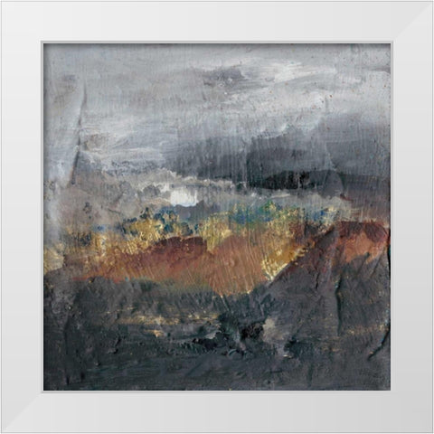 Mountains in the Mist I White Modern Wood Framed Art Print by Combs, Joyce