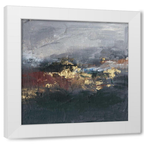 Mountains in the Mist II White Modern Wood Framed Art Print by Combs, Joyce