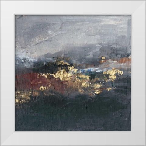 Mountains in the Mist II White Modern Wood Framed Art Print by Combs, Joyce