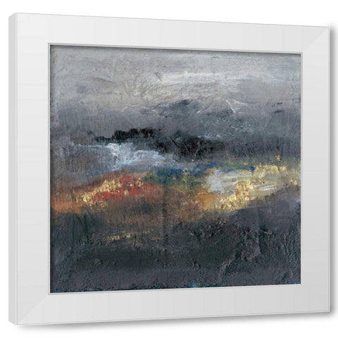 Mountains in the Mist III White Modern Wood Framed Art Print by Combs, Joyce