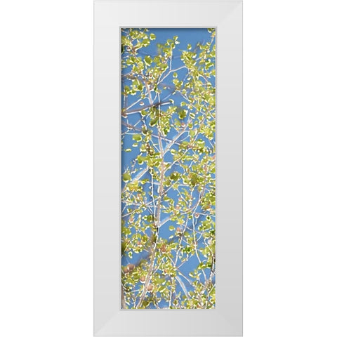 Spring Poplars I White Modern Wood Framed Art Print by Chandler, Sharon
