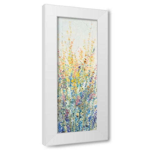 Wildflower Panel II White Modern Wood Framed Art Print by OToole, Tim