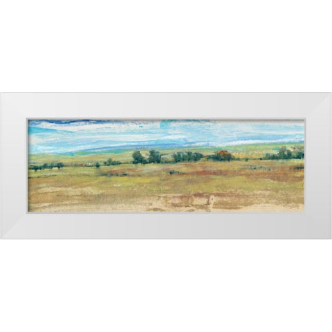 Distant Treeline Panel I White Modern Wood Framed Art Print by OToole, Tim
