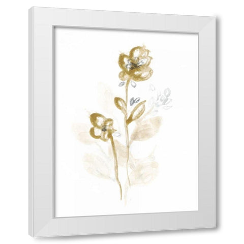 Bronze Spray III White Modern Wood Framed Art Print by Vess, June Erica